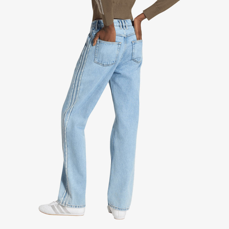 adidas Firebird Mid Rise Straight Denim Pant Light Denim