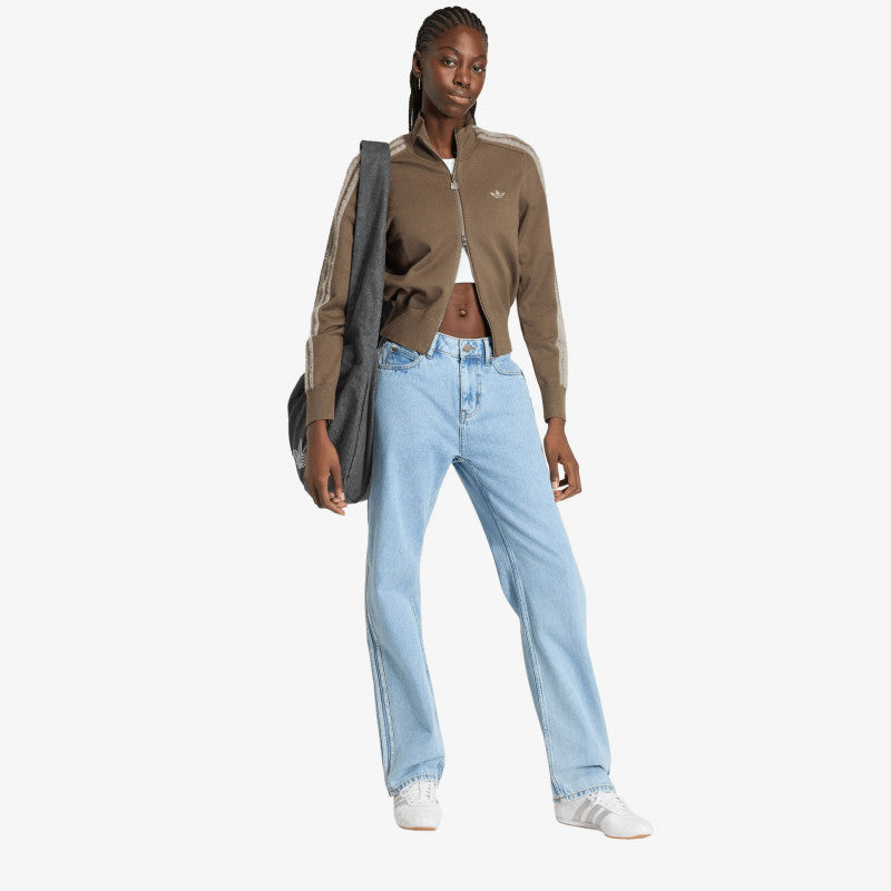 adidas Firebird Mid Rise Straight Denim Pant Light Denim