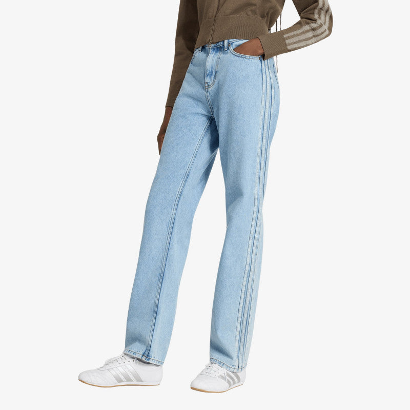 adidas Firebird Mid Rise Straight Denim Pant Light Denim