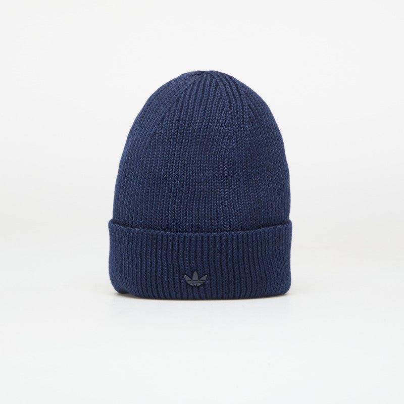 adidas Everyday Icons Beanie With Tonal Metal Trefoil Night Indigo