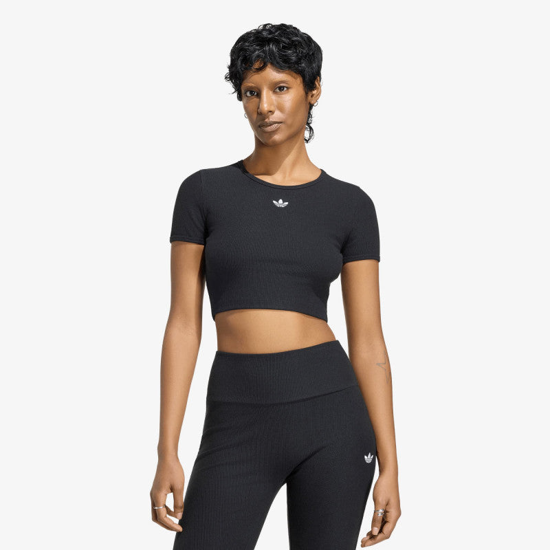 adidas Essentials Rib T-Shirt Black