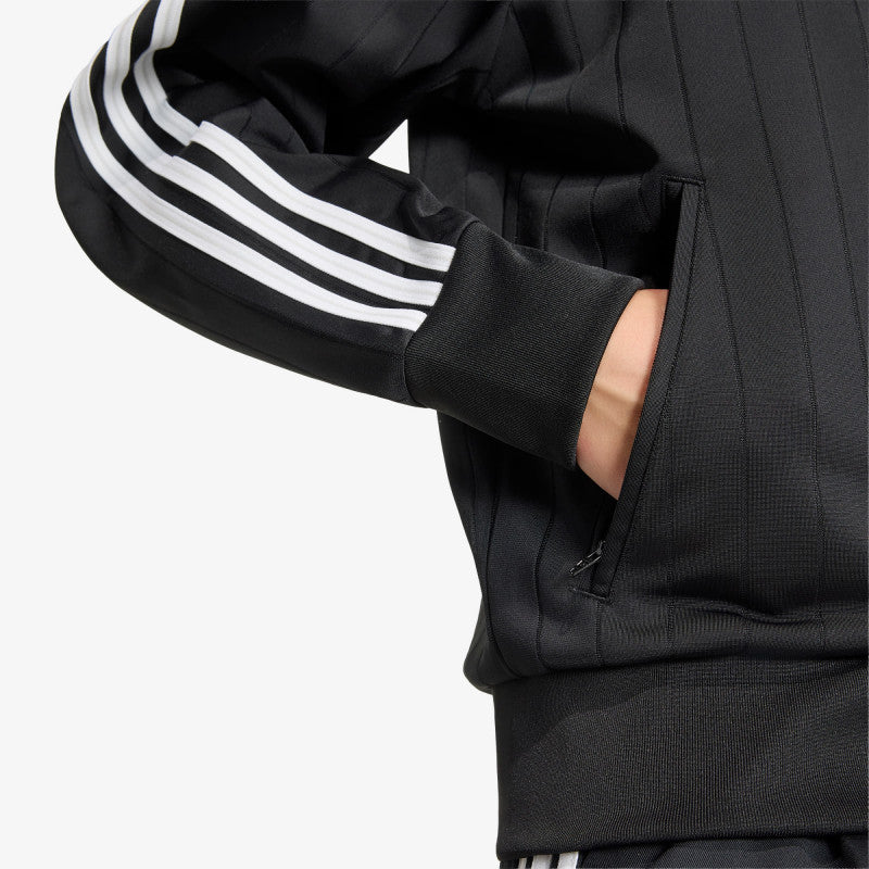 adidas Pinstripe Firebird Loose Tracktop Black/ White/ Grey Two