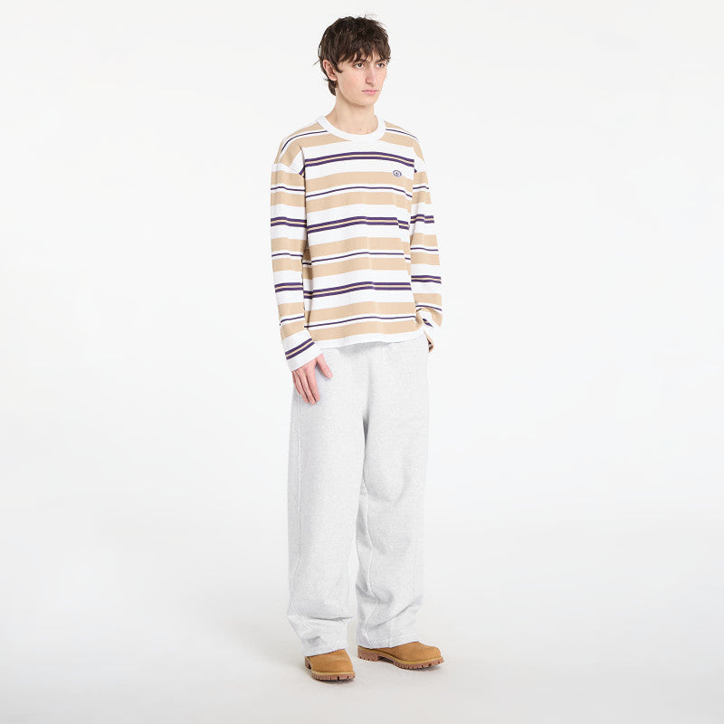adidas 90S Alternative Sport Long Sleeve Stripe Waffle T-Shirt Core White