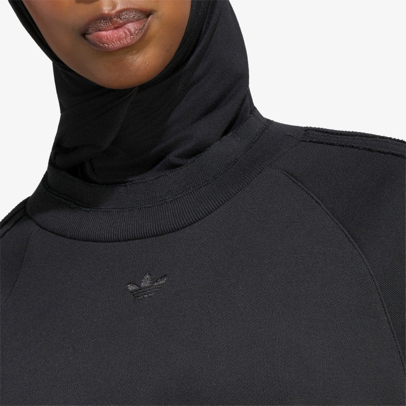 adidas Winterized Double Crew Sweatshirt Black