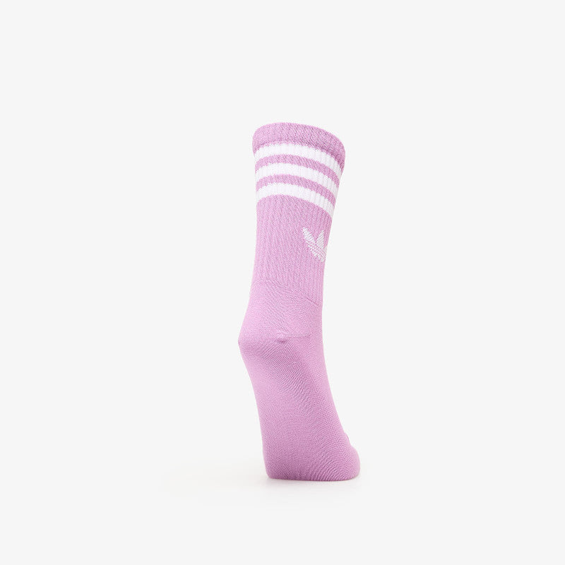 adidas 3-Stripes Crew Socks 3 Pairs Preloved Purple/ Bliss Pink/ White