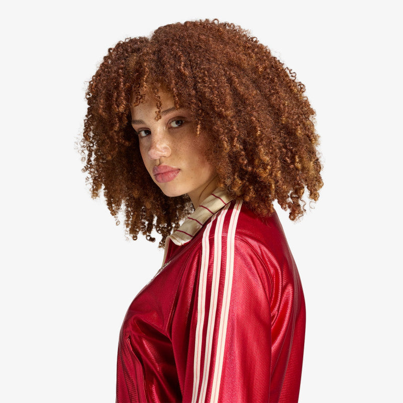 adidas Reversible Firebird Track Top Warm Vanilla/ Team Victory Red