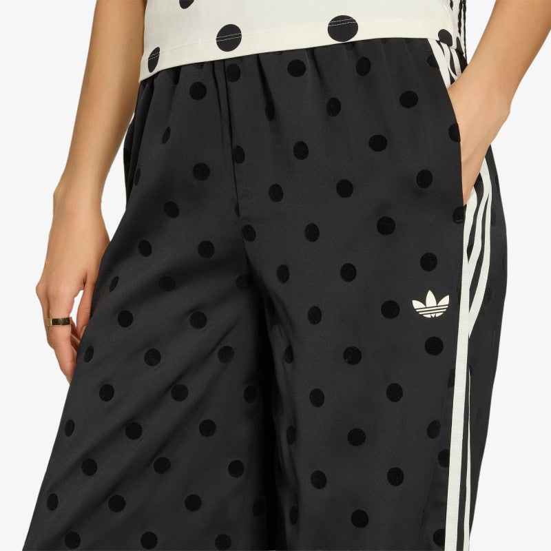 adidas Satin Polka Dots Wide Leg Pant Black