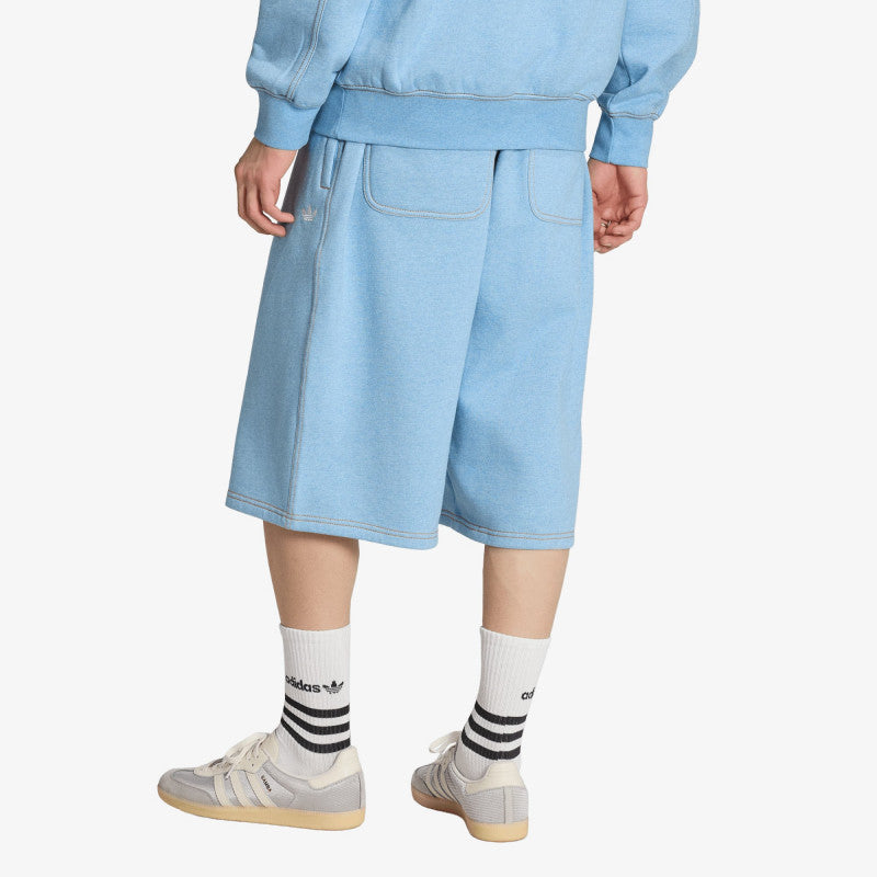 adidas Trefoil Essentials Melange Shorts Knee-lenght Light Blue Mel