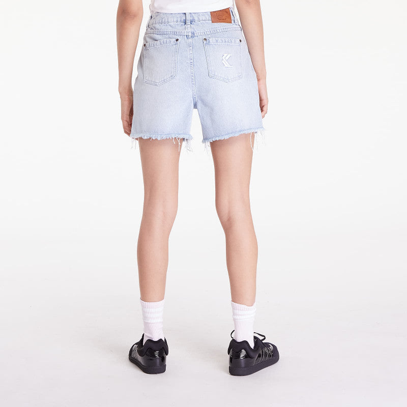 Karl Kani Og Slit Denim Shorts Light Blue