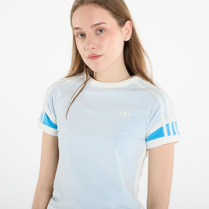 adidas Double Layered Cali T-Shirt Off White/ App Sky Rush