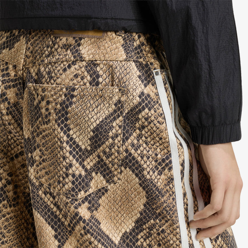 adidas Snake Print Denim Bermuda Shorts Linen/ Magic Beige