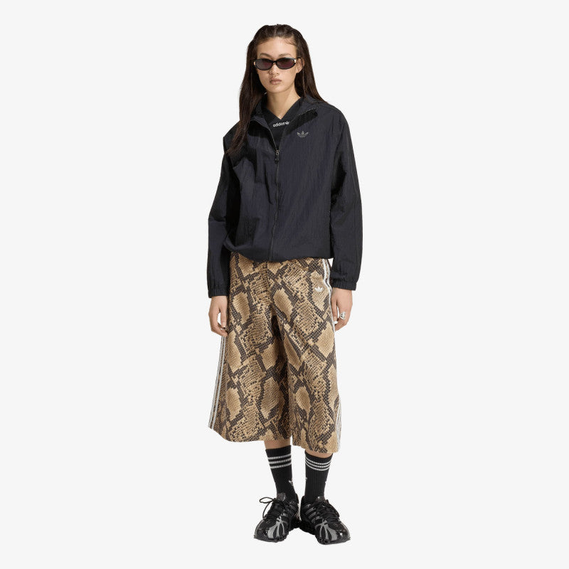 adidas Snake Print Denim Bermuda Shorts Linen/ Magic Beige