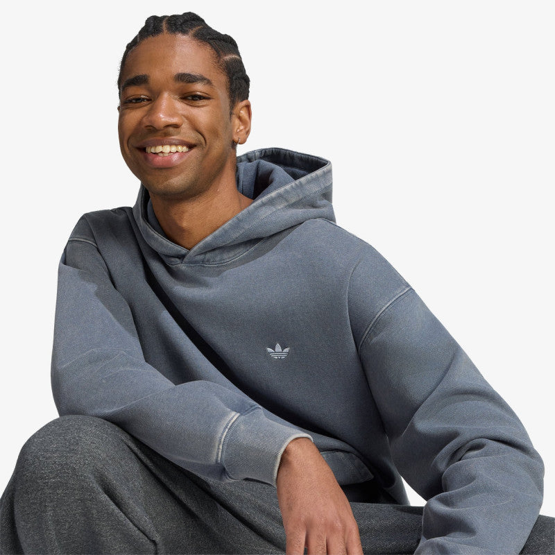 adidas Trefoil Essentials Washed Loose Hoodie Preloved Ink