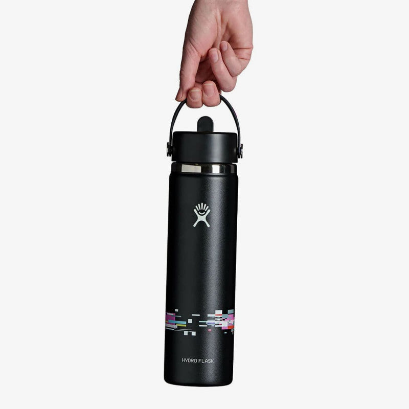 Hydro Flask 710 ml Wide Flex Straw Cap Glitch Black 710
