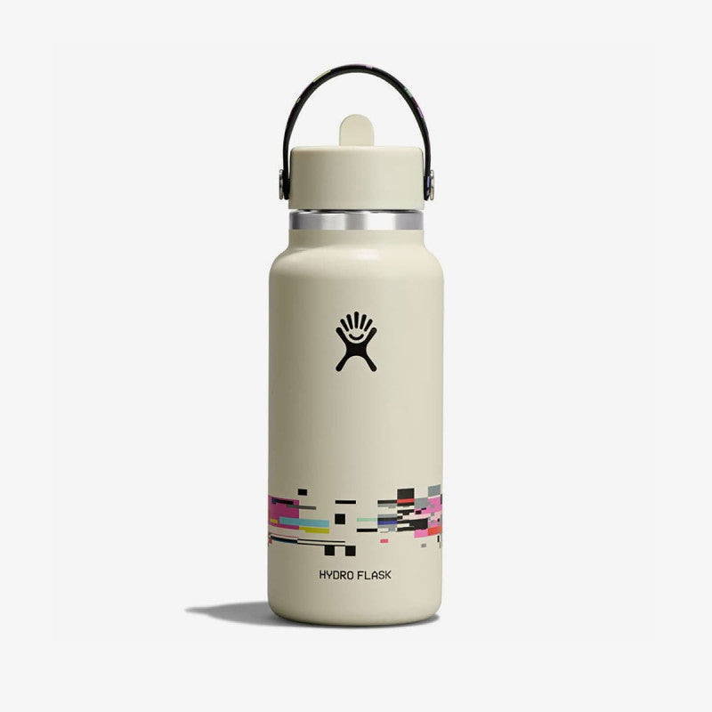 Hydro Flask 946 ml Wide Flex Straw Cap Glitch White