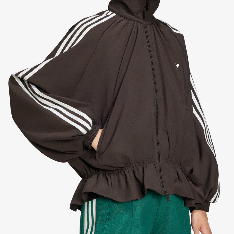 adidas Blousy Oversized Track Top Night Brown