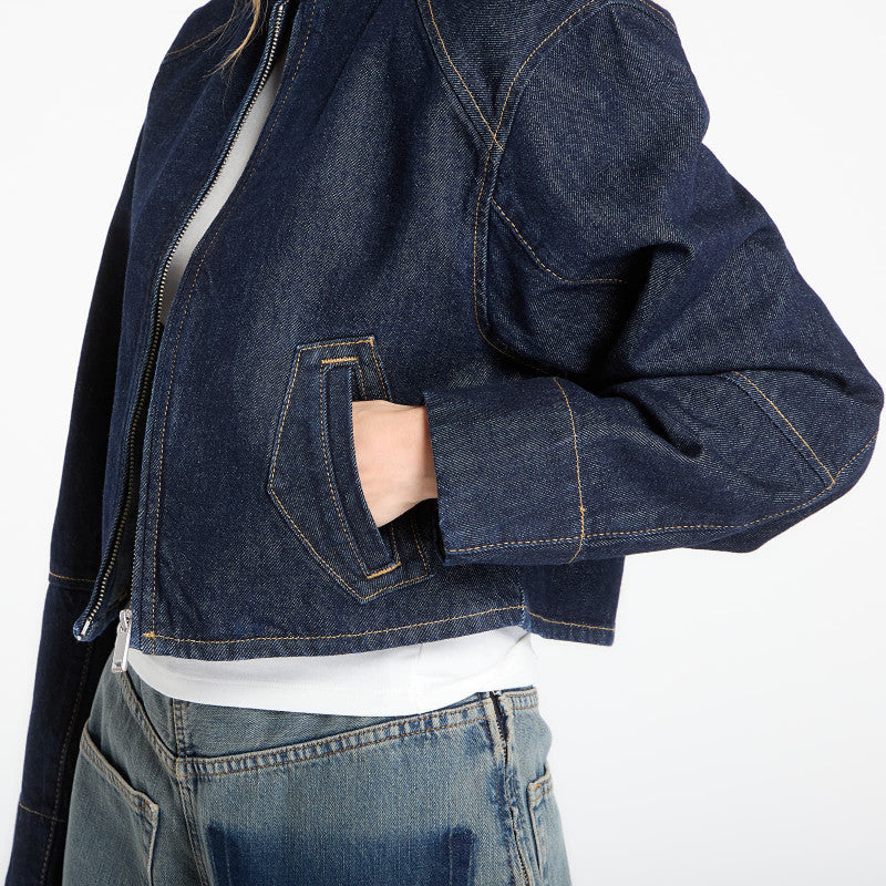 Calvin Klein Jeans Zip Denim Jacket Blue