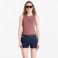 Calvin Klein Jeans Sl 2X2 Baby Rib Logo Crew Tank Sierra Brown