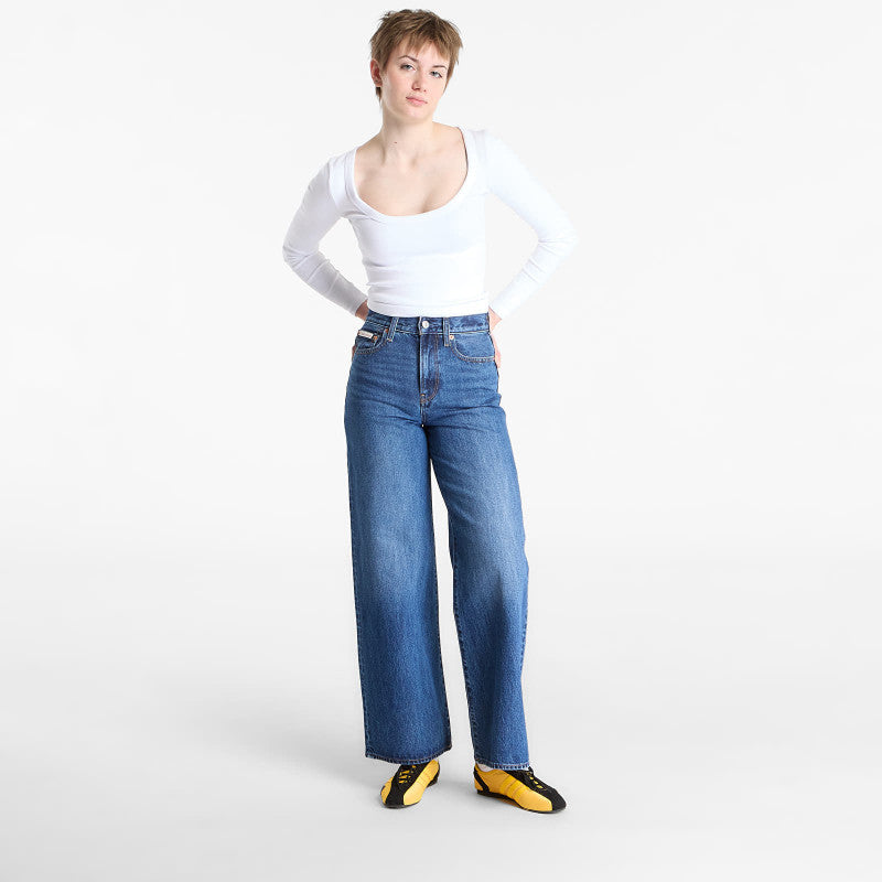 Jeansy Calvin Klein Jeans The Wide Leg Jeans Blue