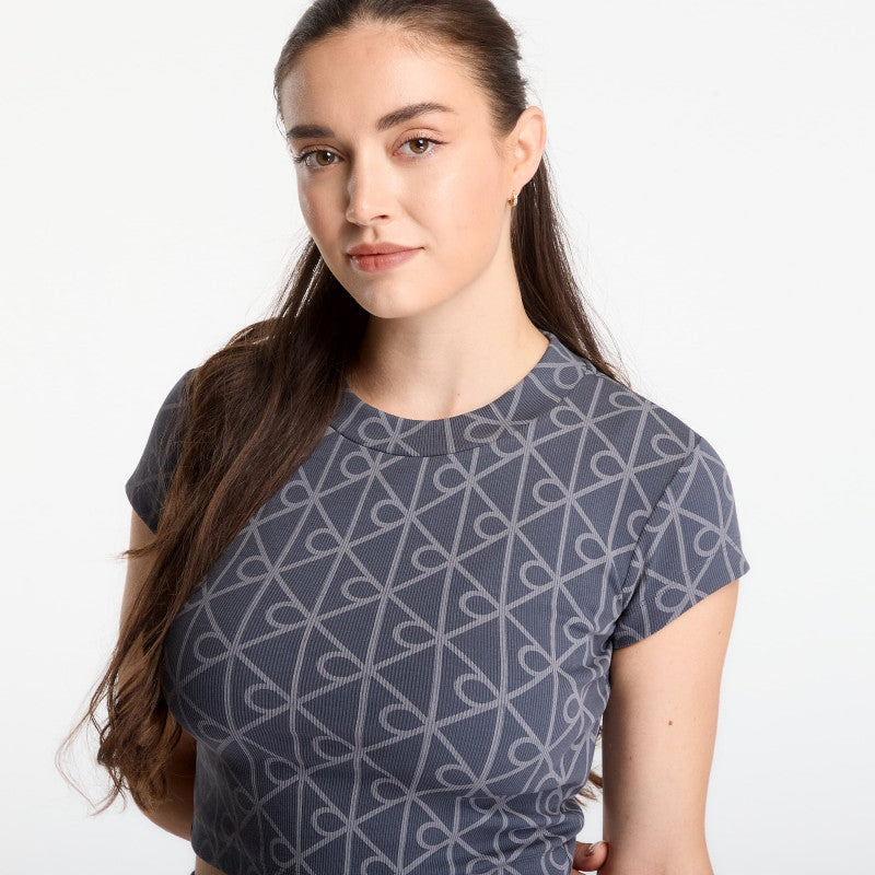 Calvin Klein Jeans A- Monologo Baby Tee Ebony