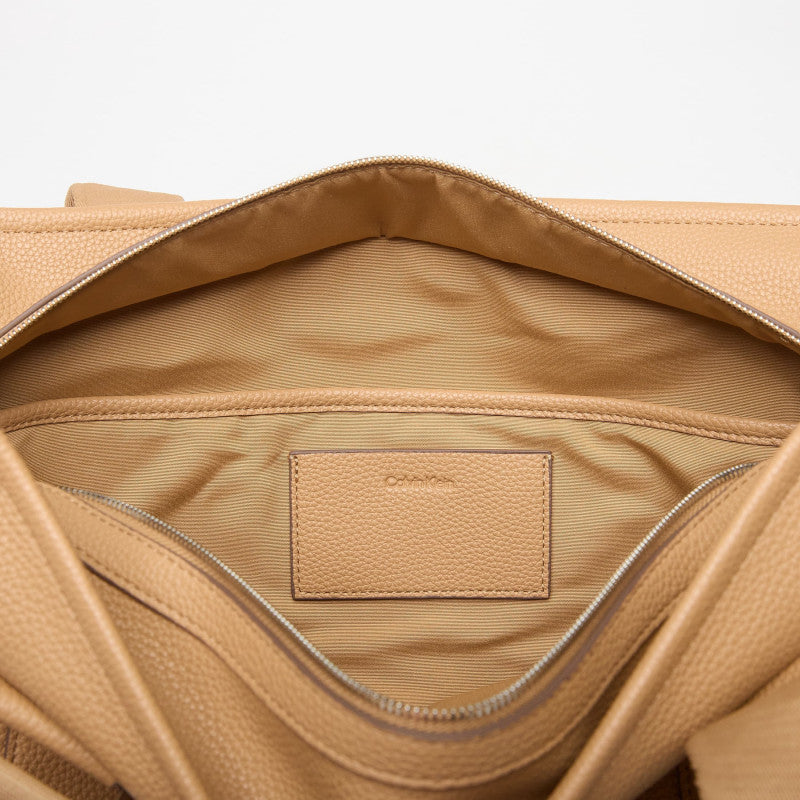 Calvin Klein Webbing Adj Strap Tote Tannin