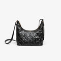 Calvin Klein Emblem Aop Debossed Shoulder Bag Black