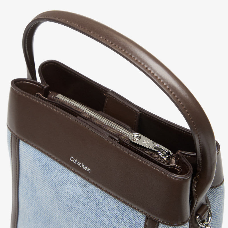 Calvin Klein Ck Denim Bucket With Strap LIGHT WASH DENIM