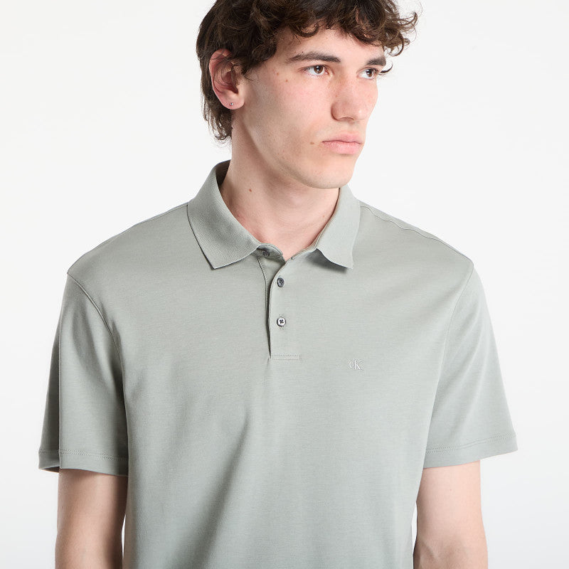 Calvin Klein Ss Supima Chest Emb Polo Shadow