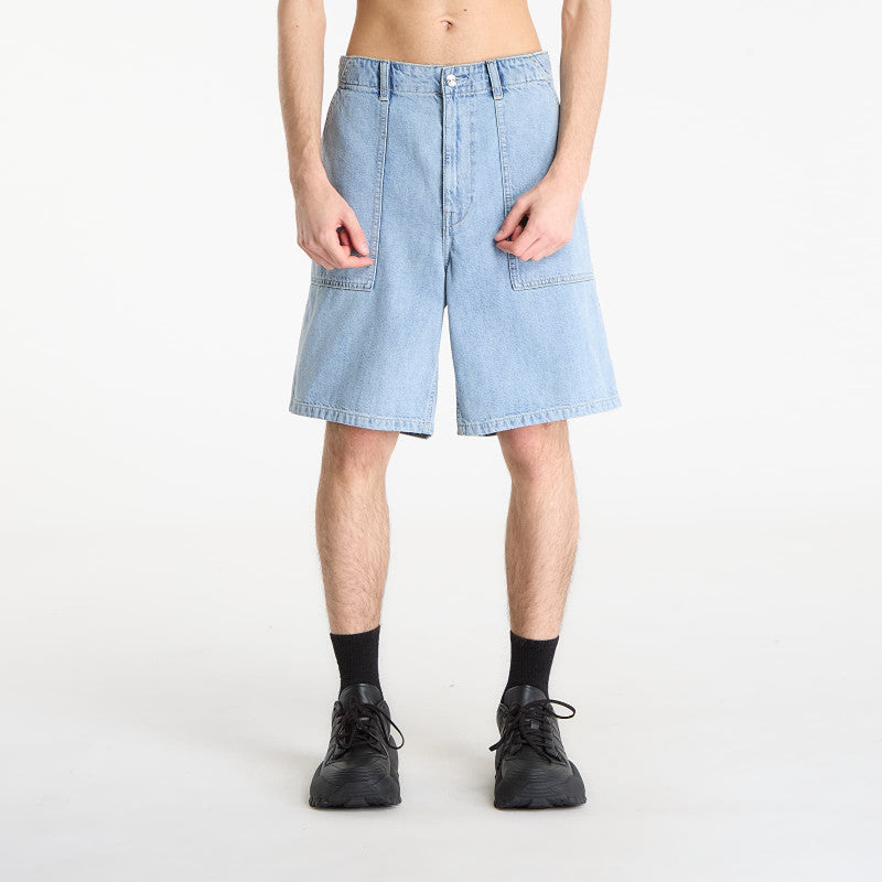 Calvin Klein Jeans Linen Denim Utlity Shorts Blue