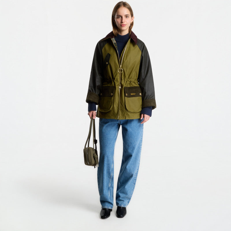 Barbour Treeton Wax Jacket Golden Olive/ Fern/ Ancient