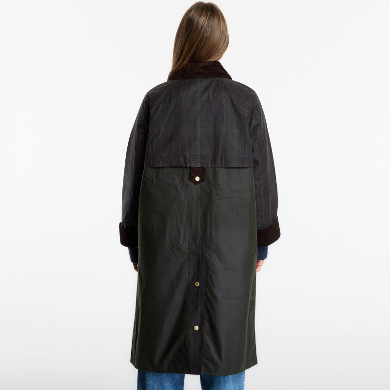 Barbour Checked Kirklees Wax Jacket Fern/ Classic/ Shadow Classic
