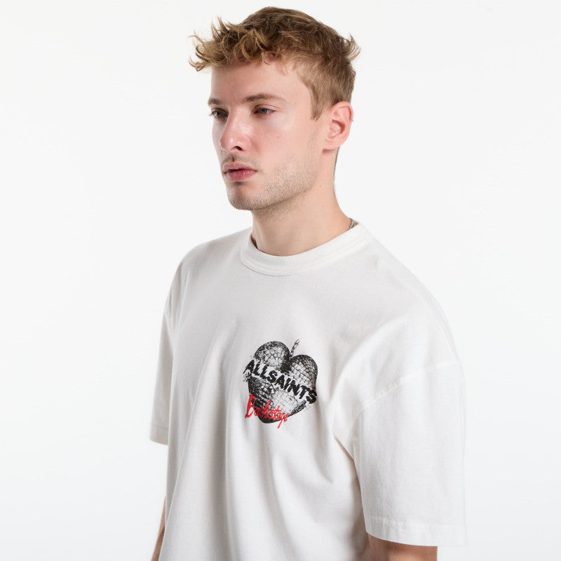 AllSaints Reflect Ss Crew Chalk White