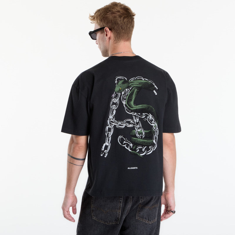 AllSaints Linx Ss Crew Washed Black