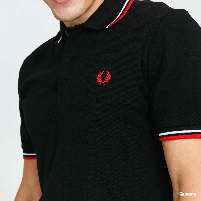 FRED PERRY Twin Tipped Fred Perry Shirt Black