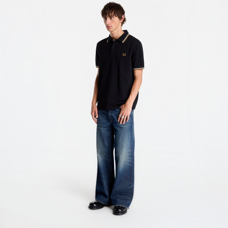FRED PERRY Twin Tipped Fred Perry Shirt Black
