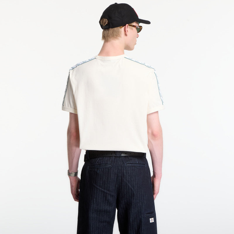 Fred Perry Contrast Tape Ringer T-Shirt Ecru