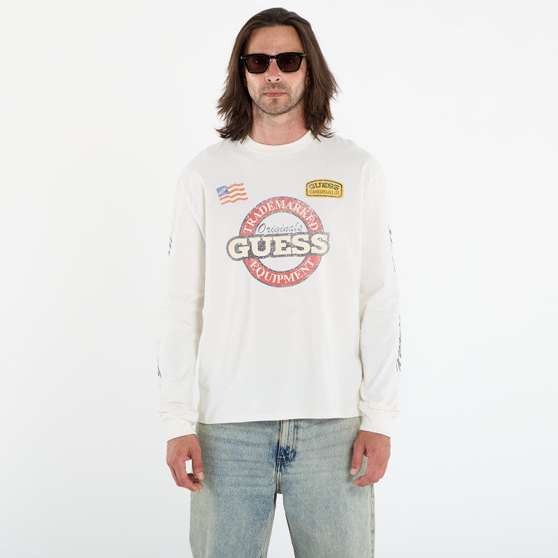Guess Originals Cn Ls Int Race Tee White