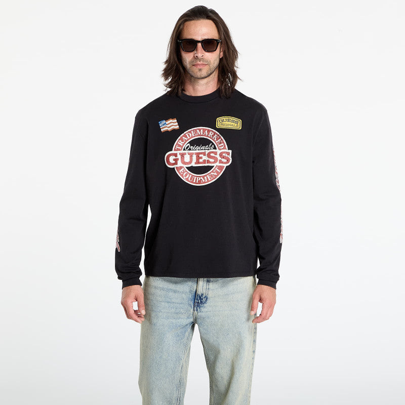 Guess Originals Cn Ls Int Race Tee Black