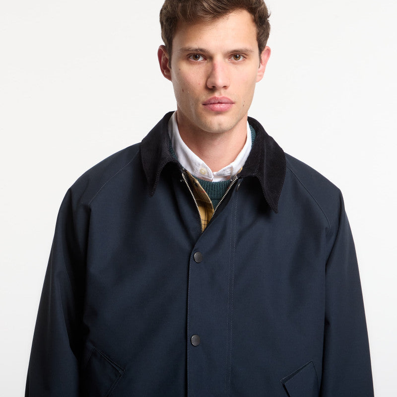 Barbour Oversized Reversible Transporter Jacket Navy