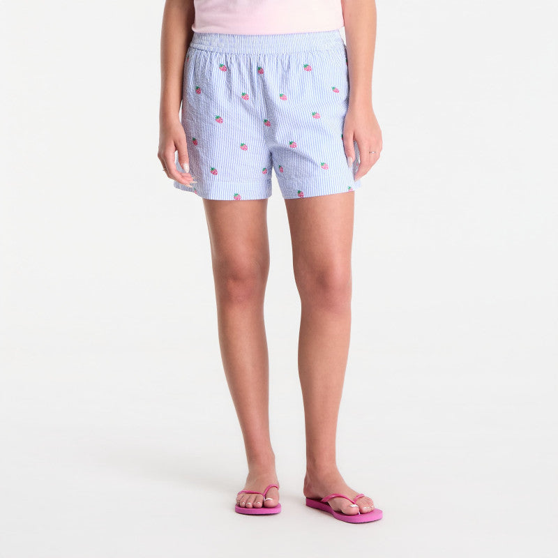 MC2 Saint Barth Meave Short Pant Seersucker Stripes V Straw