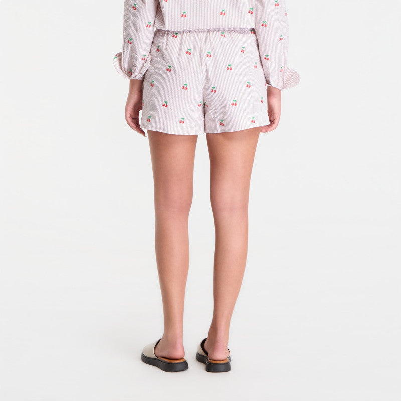 MC2 Saint Barth Meave Short Pant Seersucker Stripes V Cherry