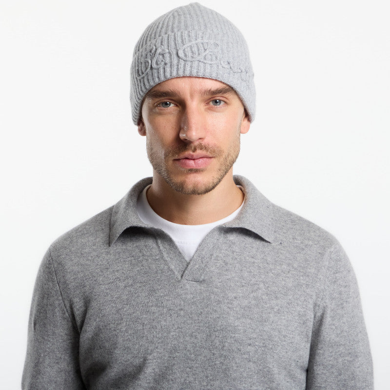 MC2 Saint Barth Moss Tonal Wool Beanie Light Melange