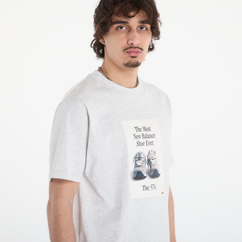 New Balance 574 Ad T-Shirt Ash Heather