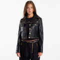 Michael Kors Studded Fx Leather Jacket Black