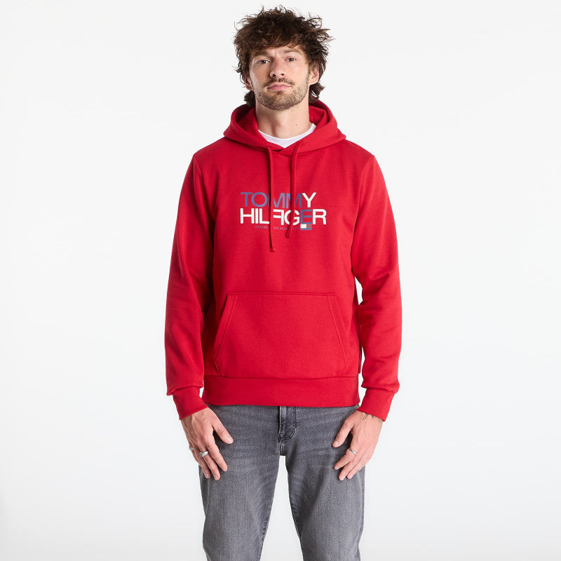 Tommy Hilfiger Brand Love Big Text Hoody Medium Red