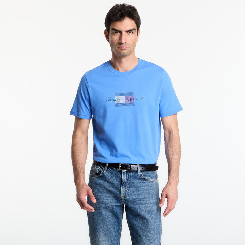 Tommy Hilfiger Script Flag Regular Tee Blue Spell