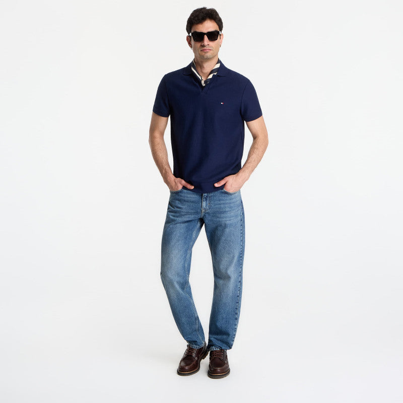 Tommy Hilfiger Jonny Collar Texture Reg Polo Tee Carbon Navy