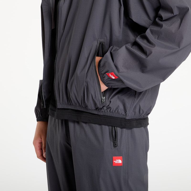 The North Face M Redbox Packable Hooded Wind Jacket Obsidian