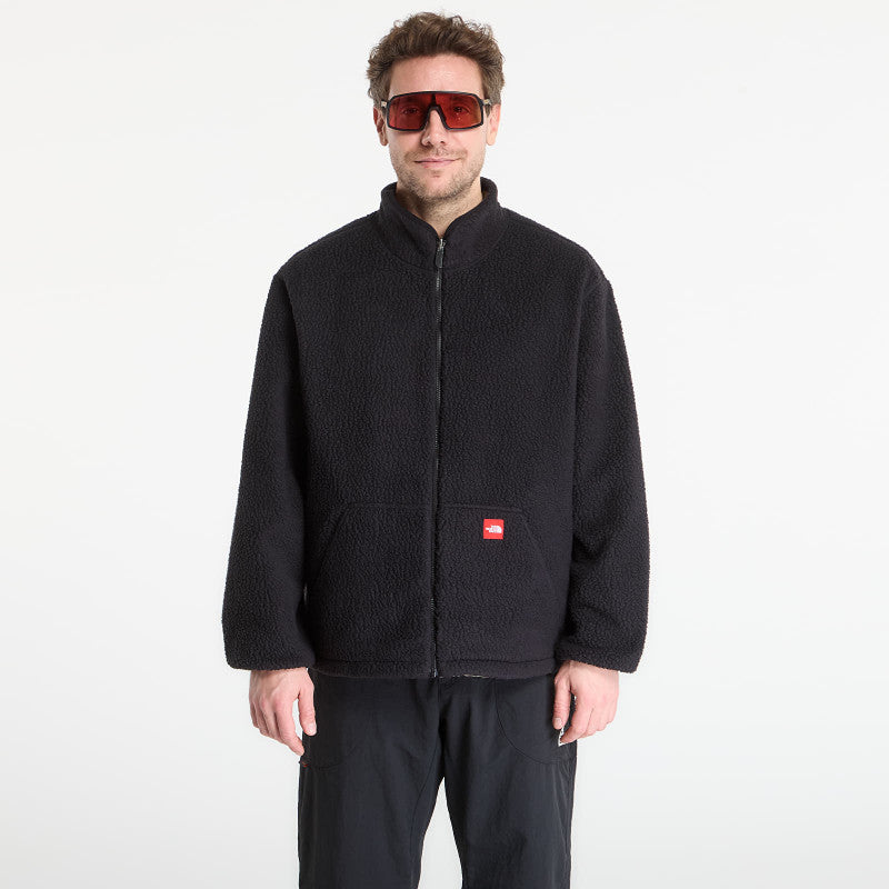 The North Face Redbox Reversible Fleece Jacket Mushroom Grey/ TNF Black