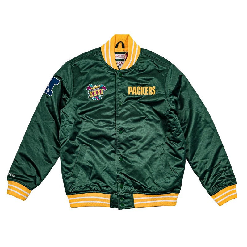 Mitchell & Ness NFL Heavyweight Satin Jacket Green Bay Packers